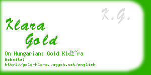 klara gold business card